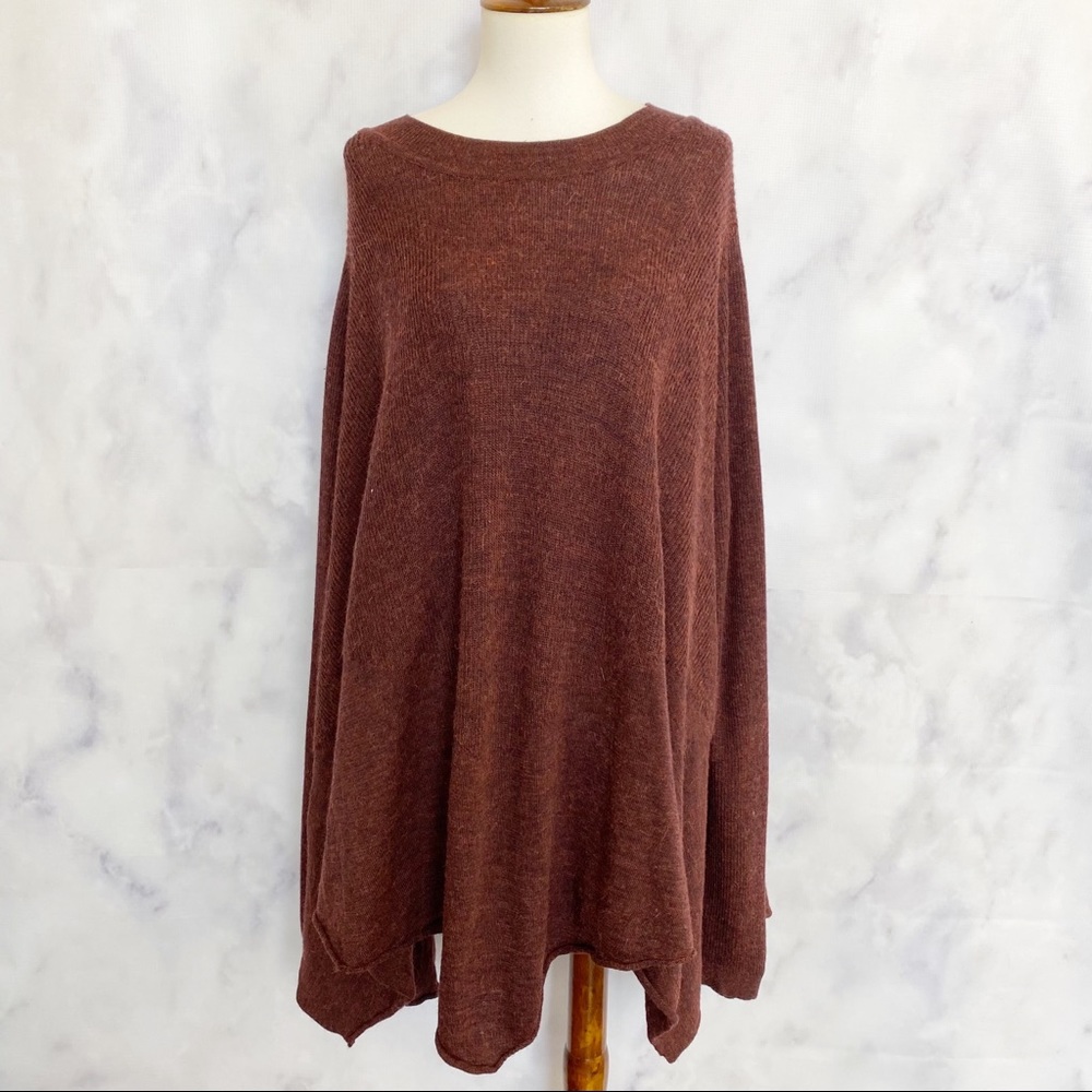 Moth | Burgundy Wool Blend Swing Sweater